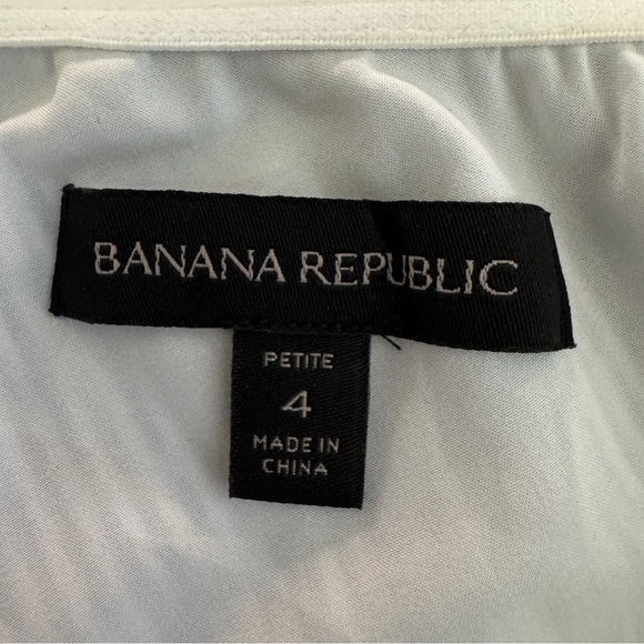 Banana Republic Petite Seersucker One-Shoulder Dress, Size 4P - Picture 5 of 8